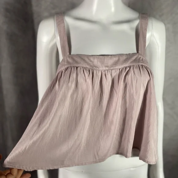 Hommage Pale Lavender Flowy Tank Top Crop - Picture 4 of 8